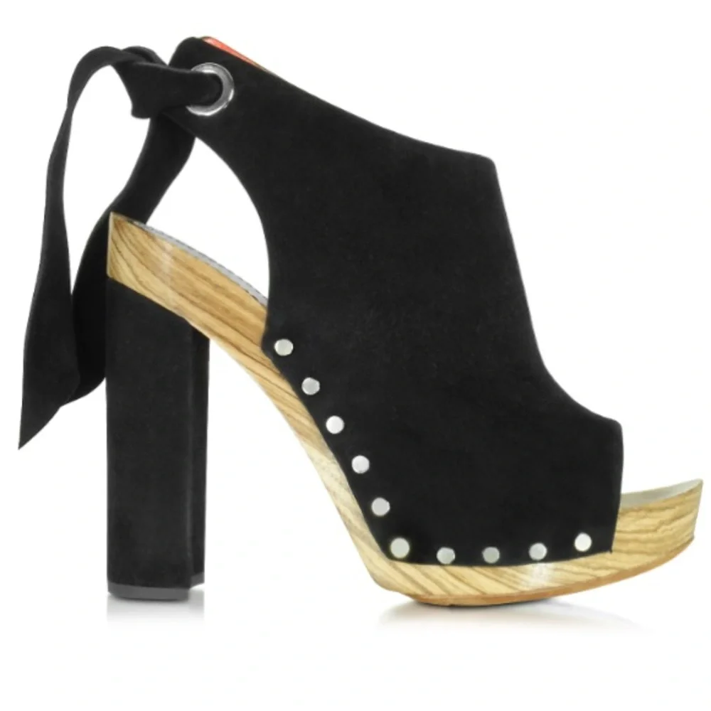 Proenza Schouler Black Suede Platform Heels Size 39